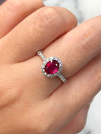 Unheated Pigeon Blood Ruby Ring