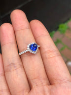 Unheated Royal Blue Sapphire Ring