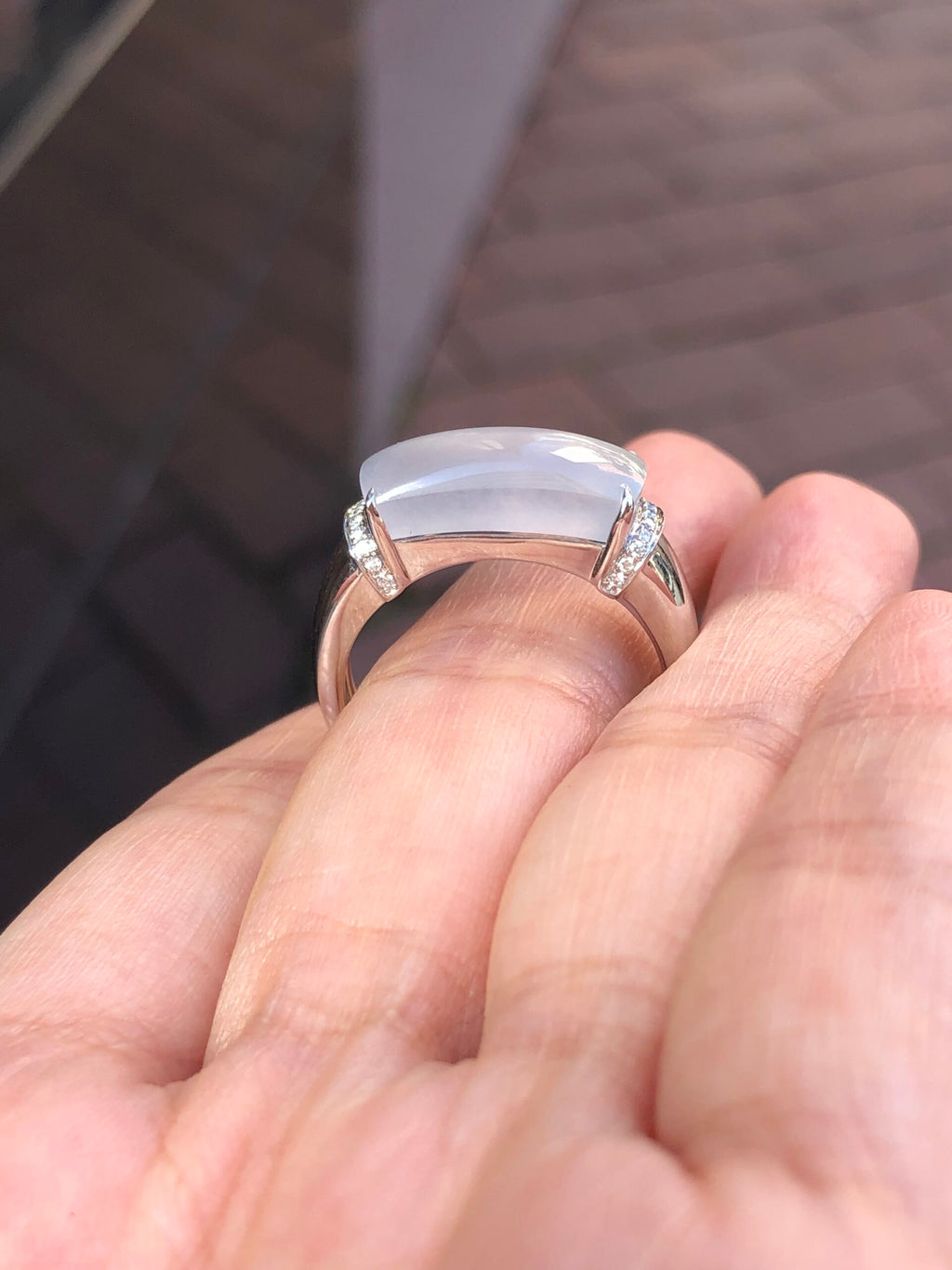 Icy Jade Saddle Ring