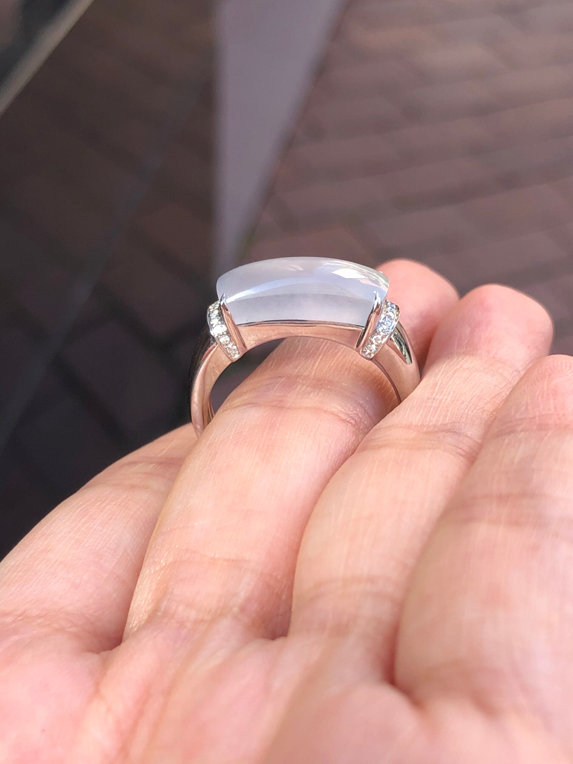 Icy Jade Saddle Ring