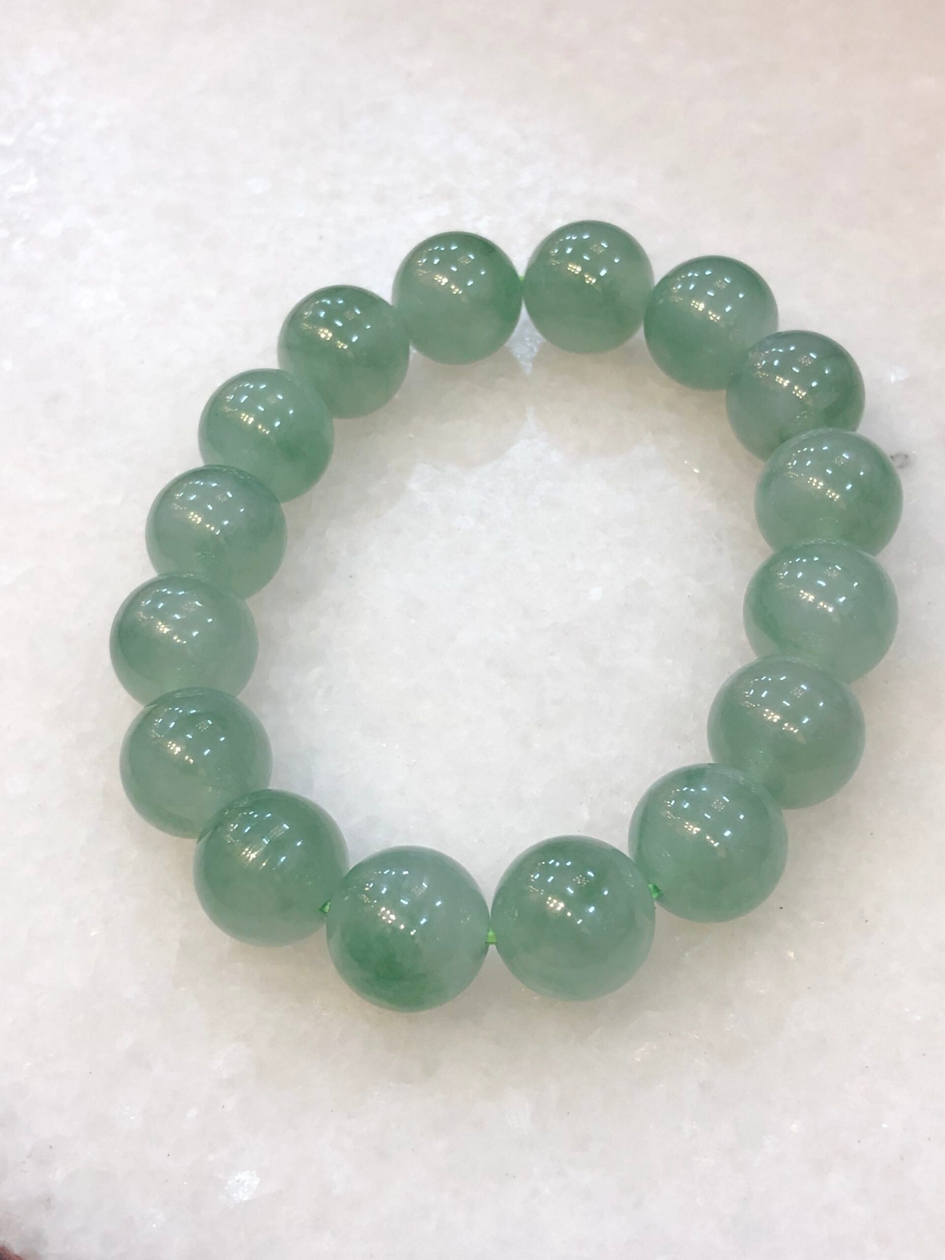 Icy Green Floral Jade Bracelet
