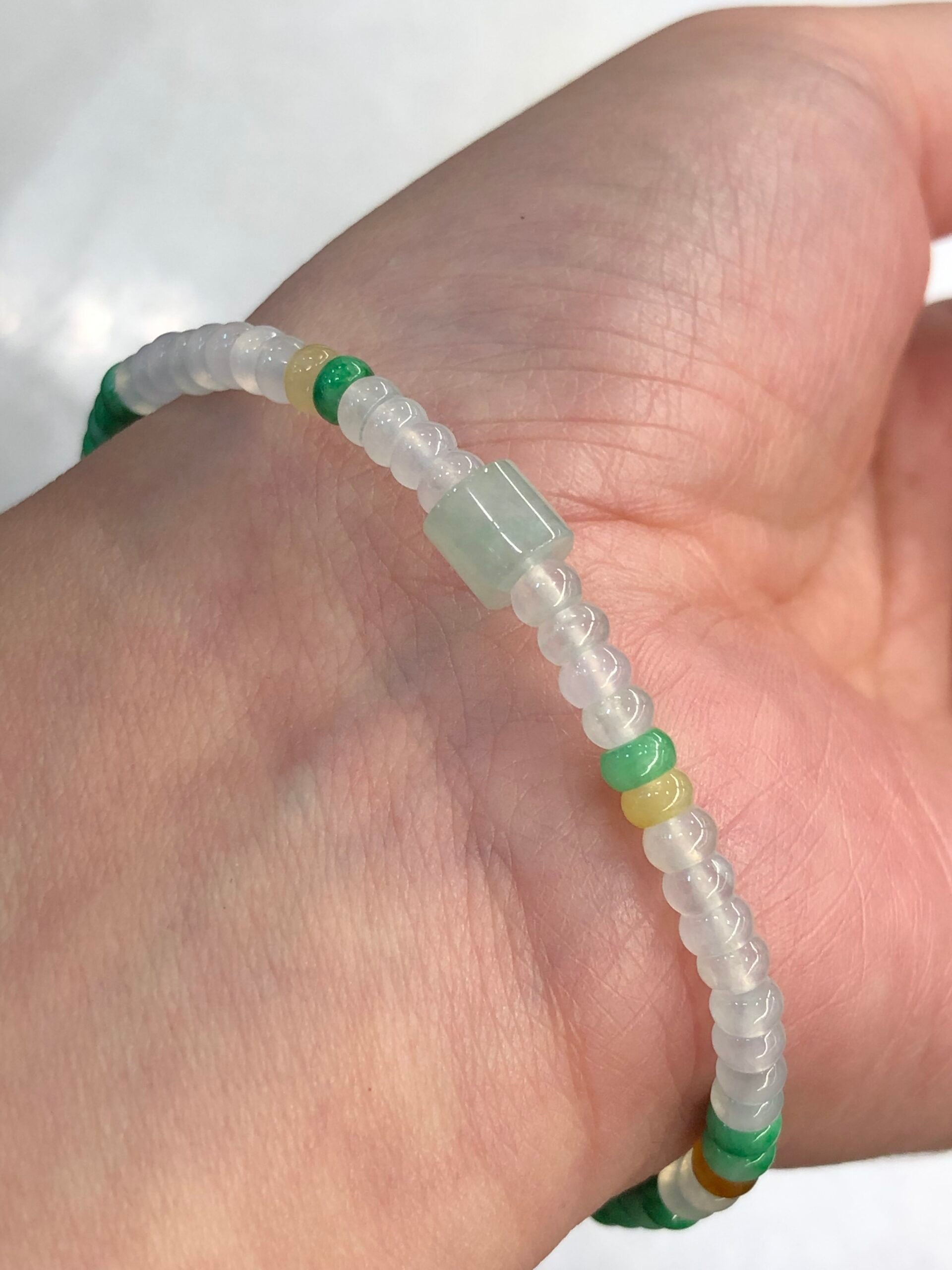 Icy Multi Colours Jade Bracelet