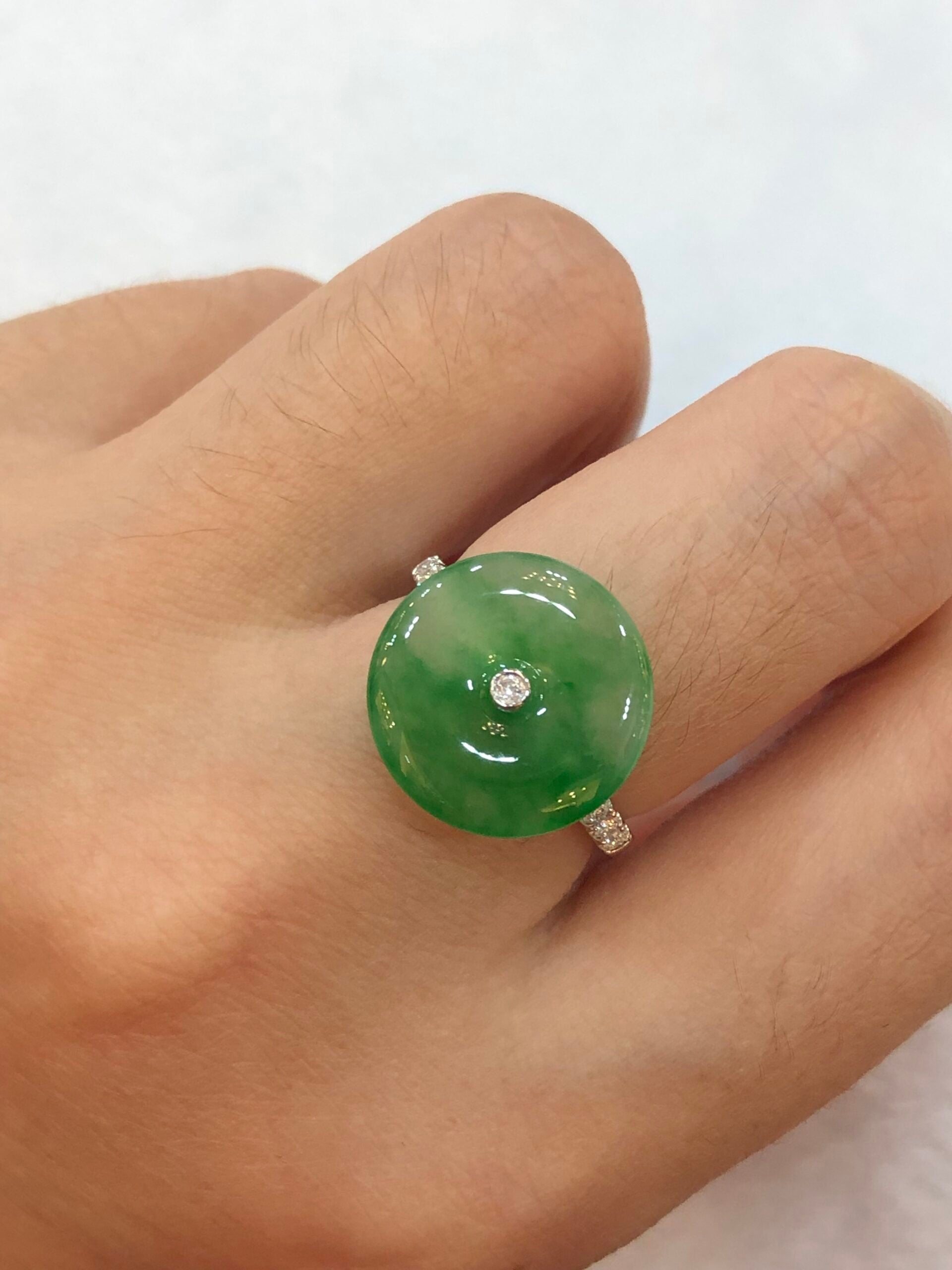 Icy Green Safety Coin Ring
