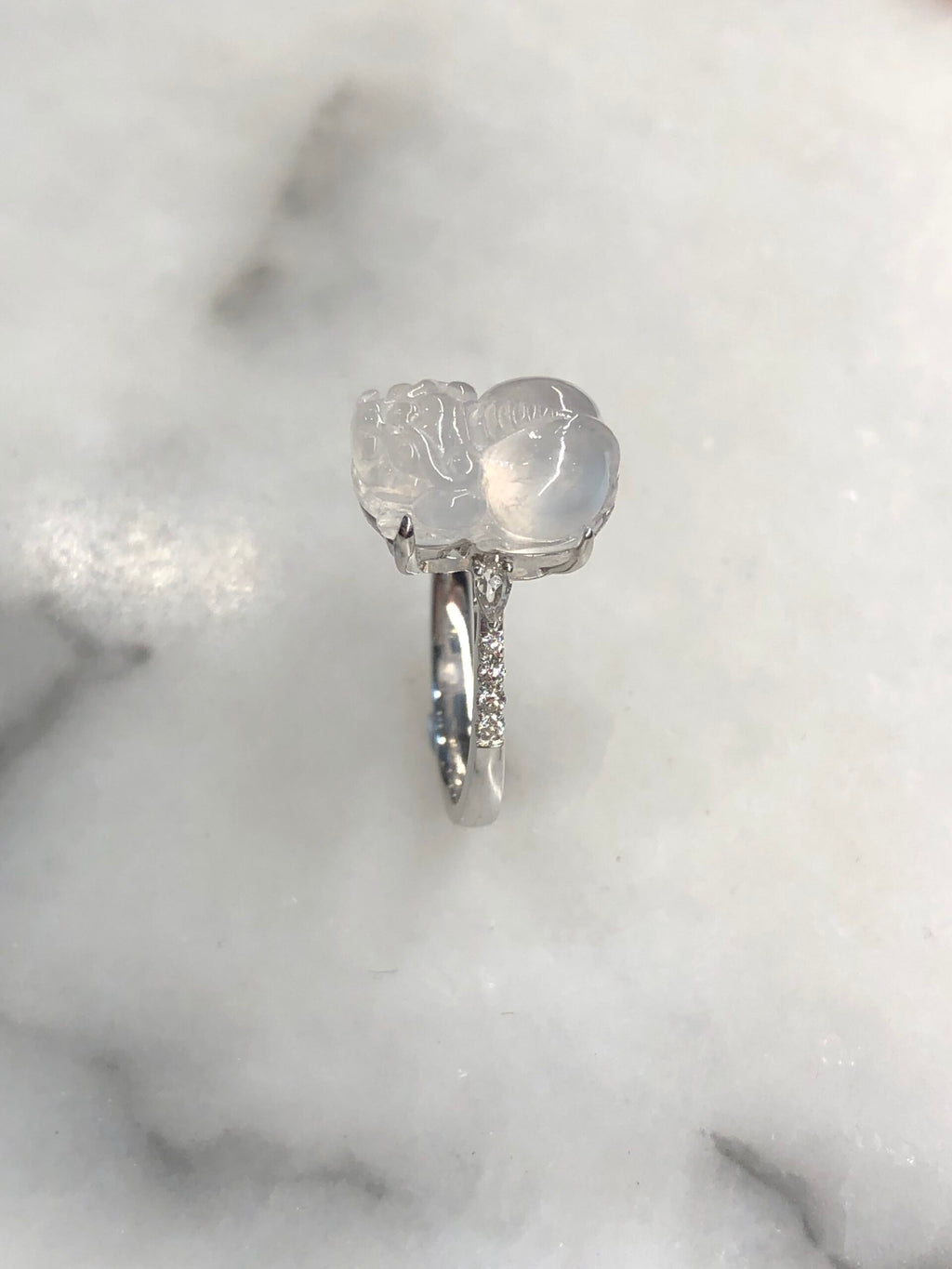 Icy Jade Pixiu Ring