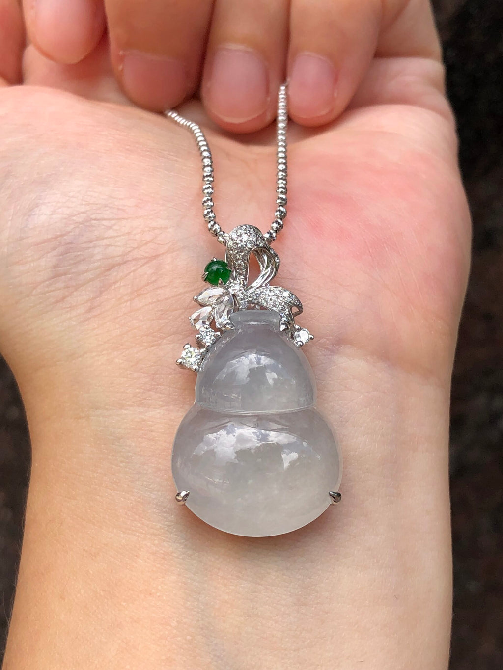 Icy Jade Gourd Pendant
