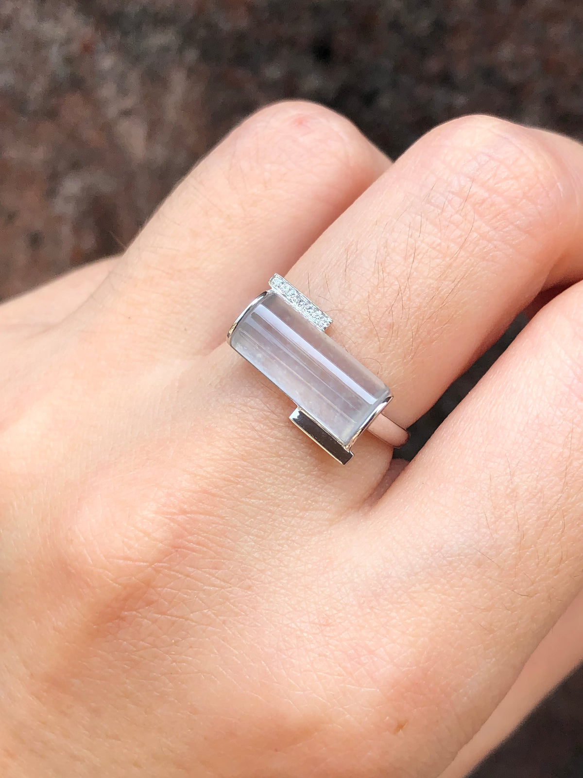 Natural Type A Icy Jadeite Ring | ClassicJade Singapore