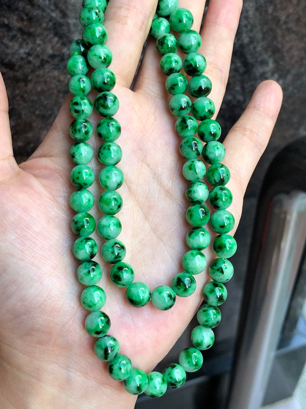 Green Jade Beads Necklace