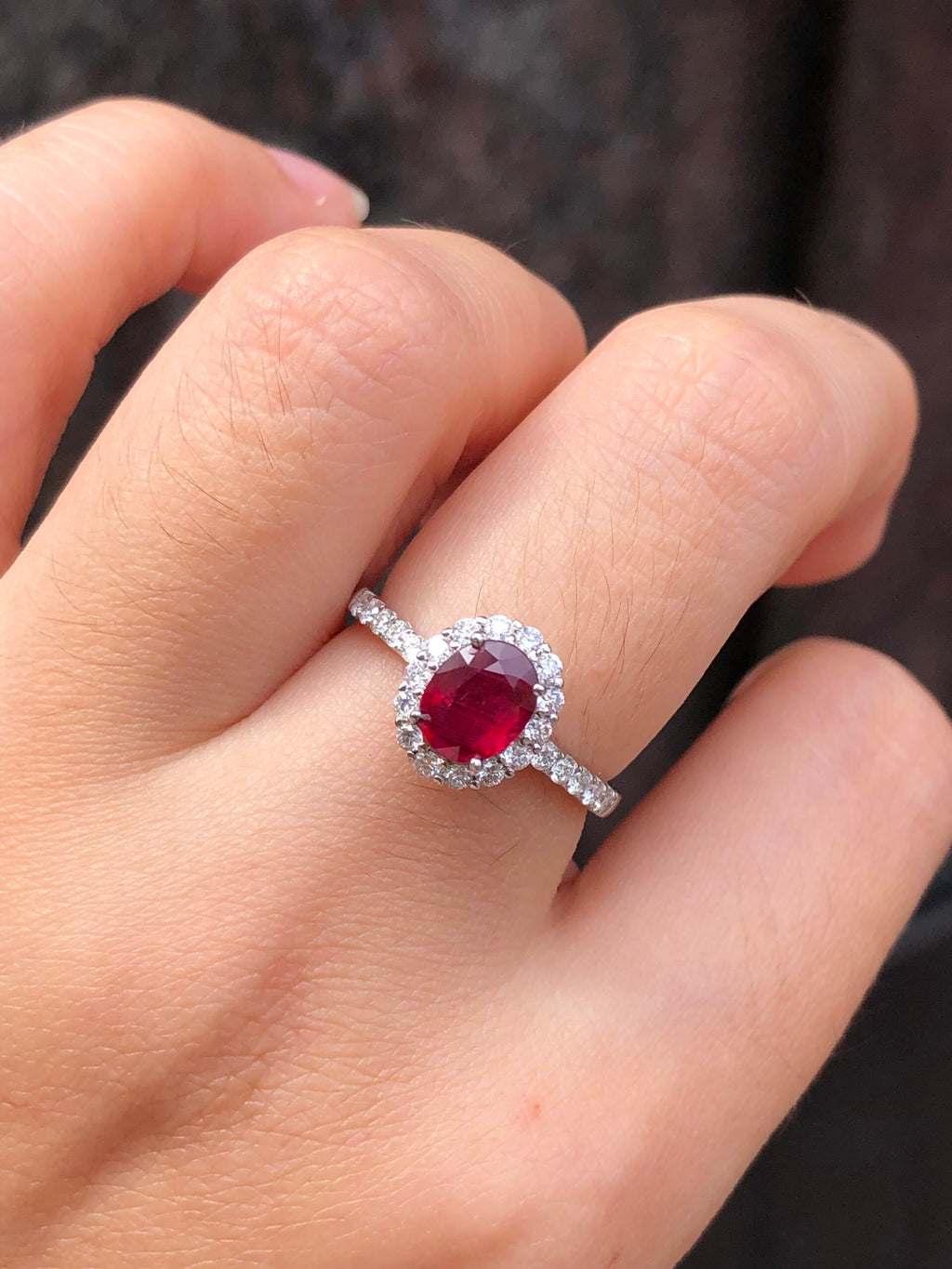 Unheated Pigeon Blood Ruby Ring