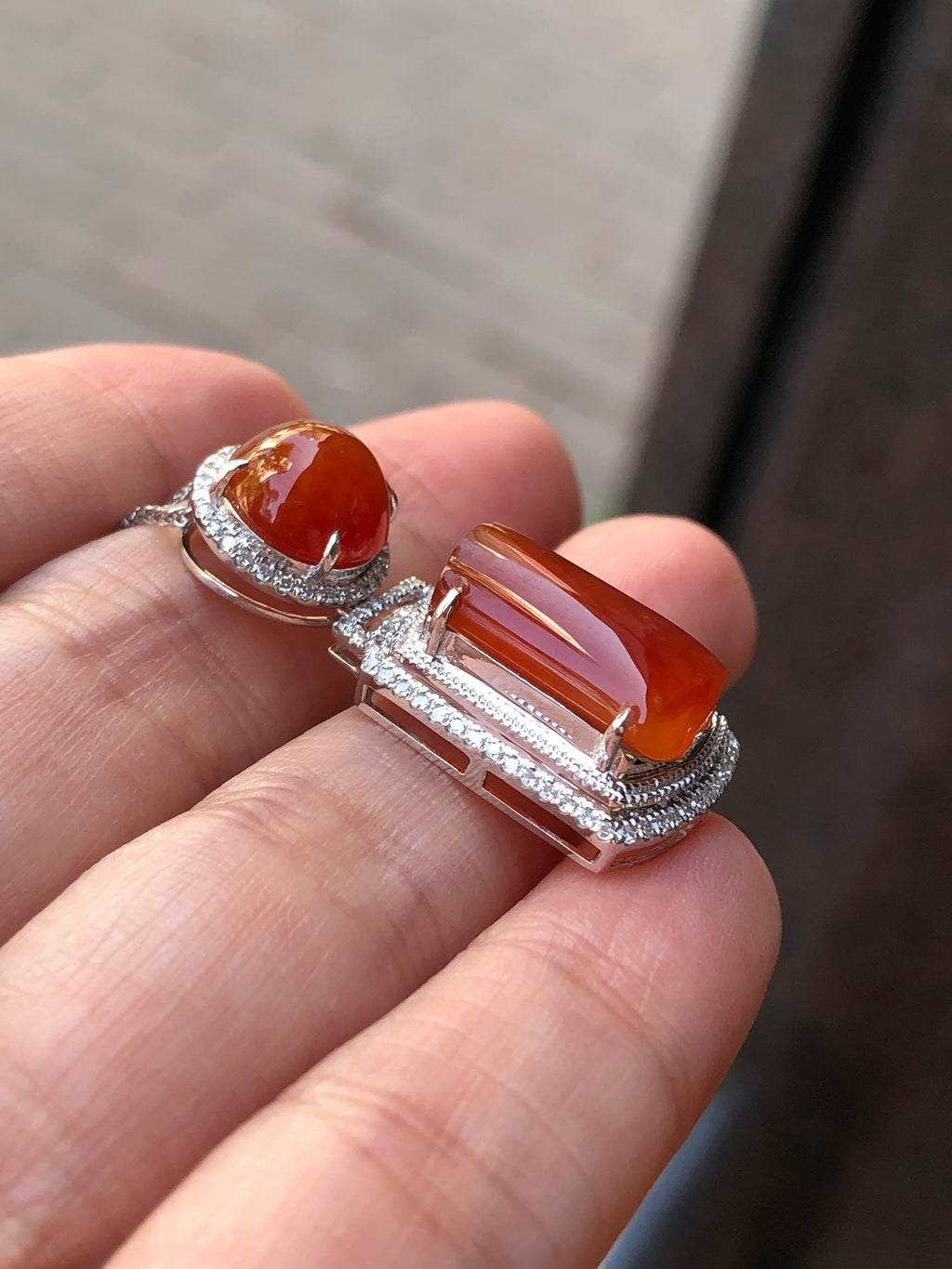 Icy Red Jadeite Pendant