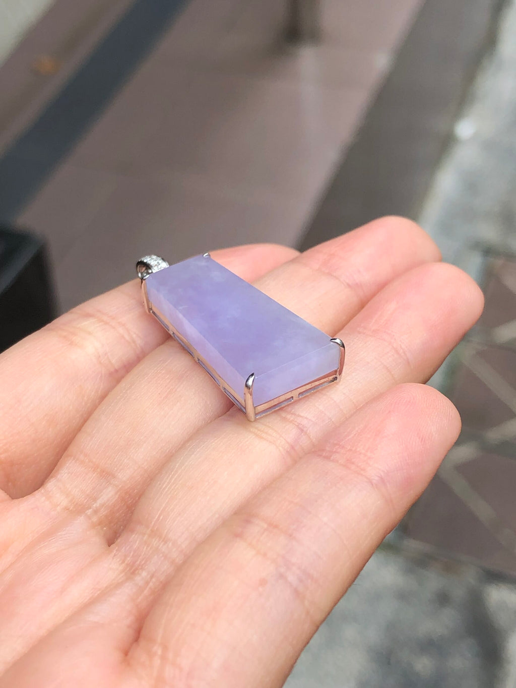Lavender Jade Pendant