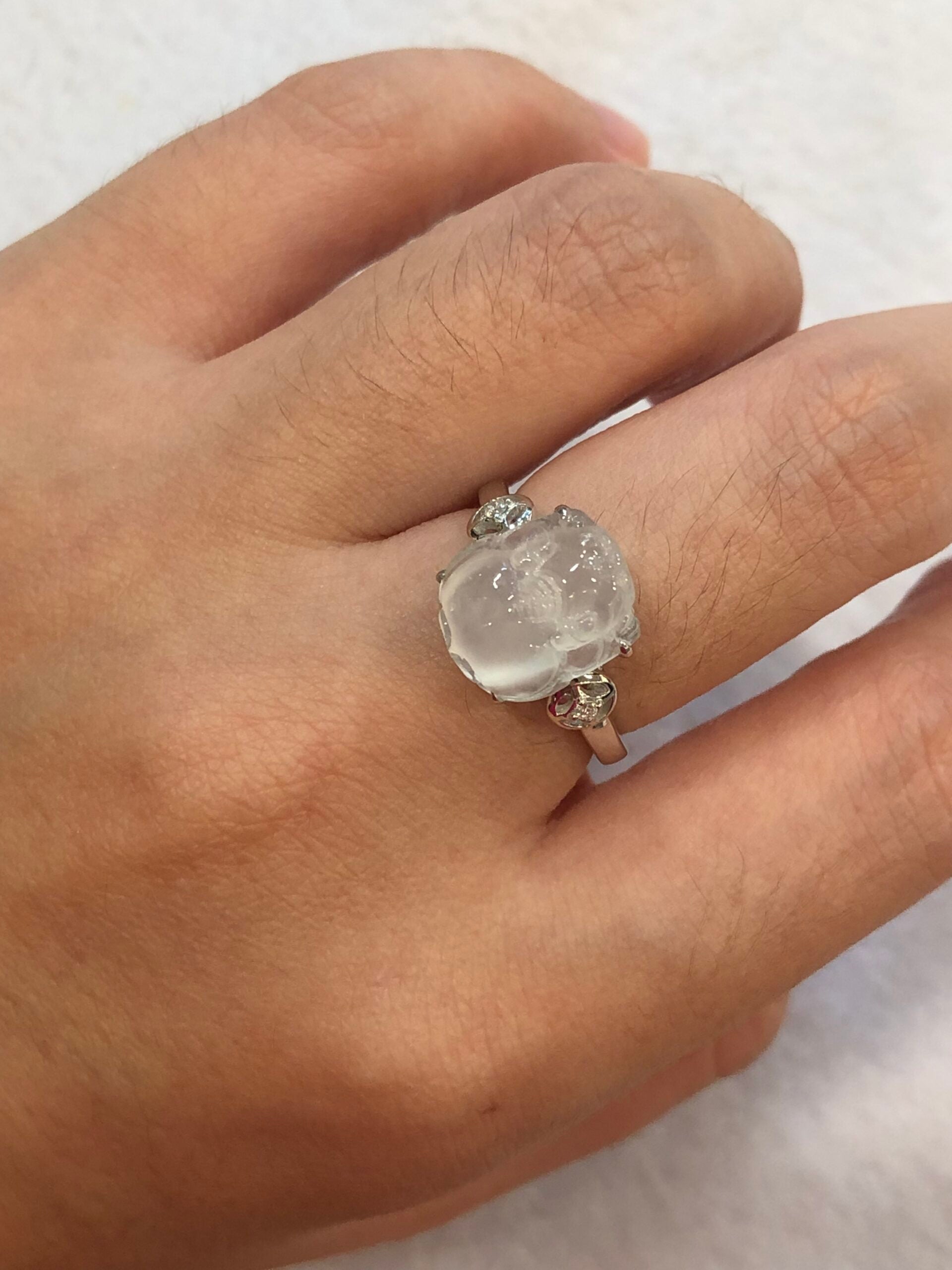 Icy Jade Pixiu Ring
