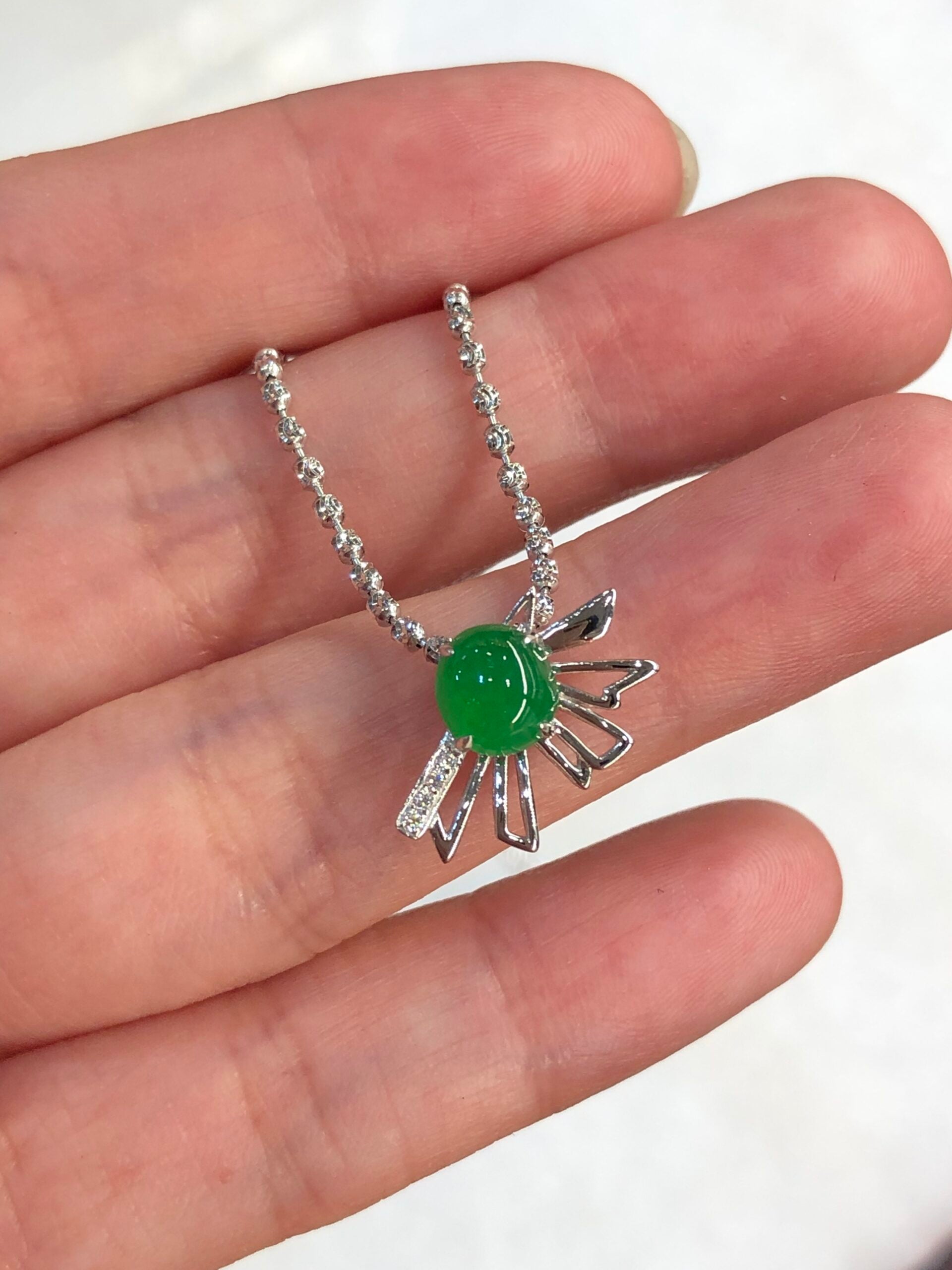 Green Jade Cabochon Pendant