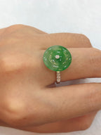 Icy Green Safety Coin Ring