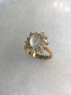 Icy Jade Cabochon Ring (Glassy Variety)