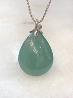 Bluish Green Jade Dewdrop Pendant
