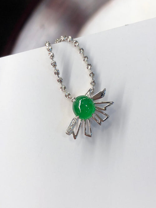Green Jade Cabochon Pendant