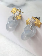 Icy Jade Double Loops Earrings