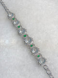 Icy Jadeite Cabochon Bracelet (Glassy Variety) | Natural Type A Jadeite | ClassicJade Singapore