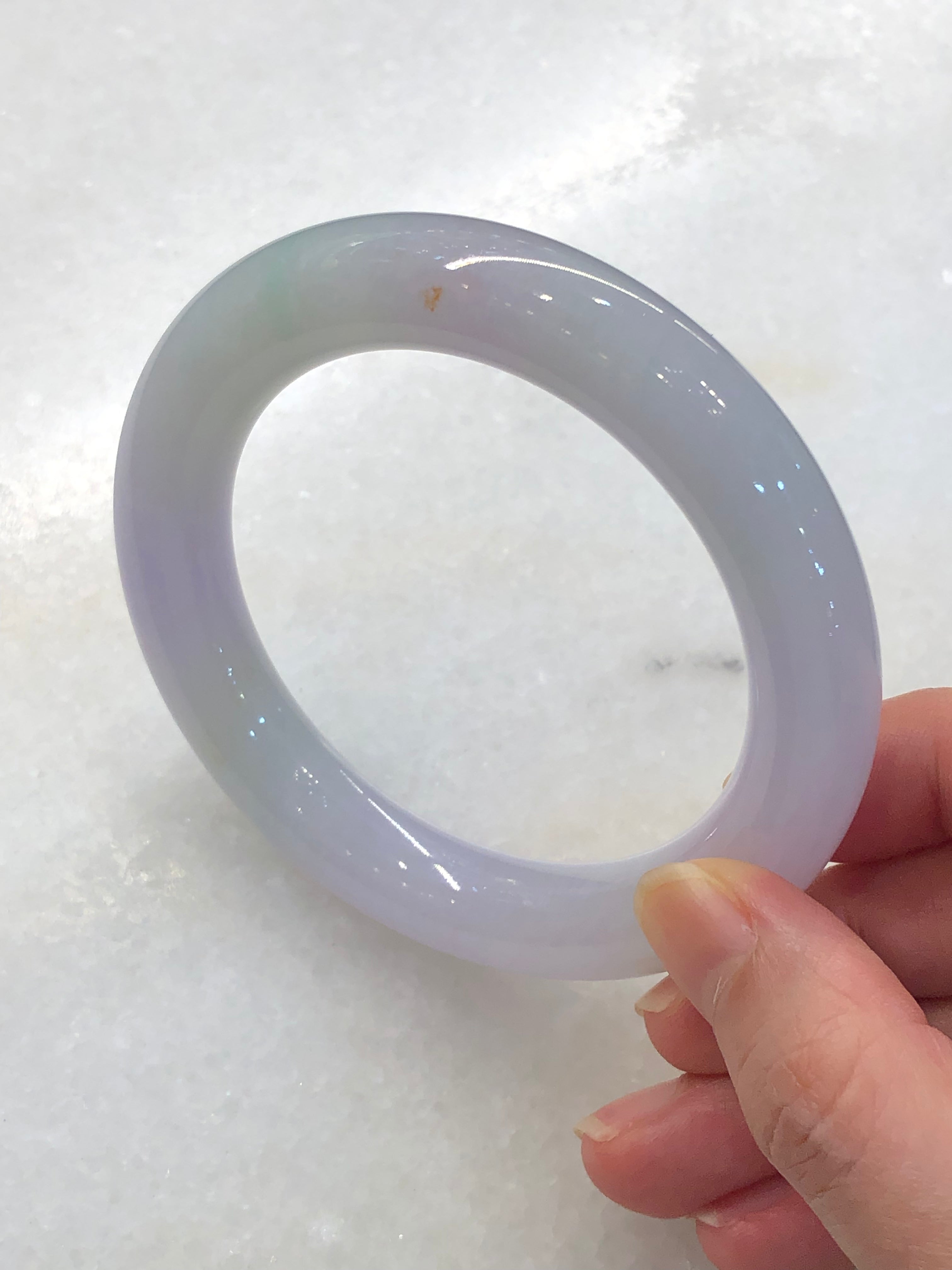 Lavender-Green Jadeite Bangle
