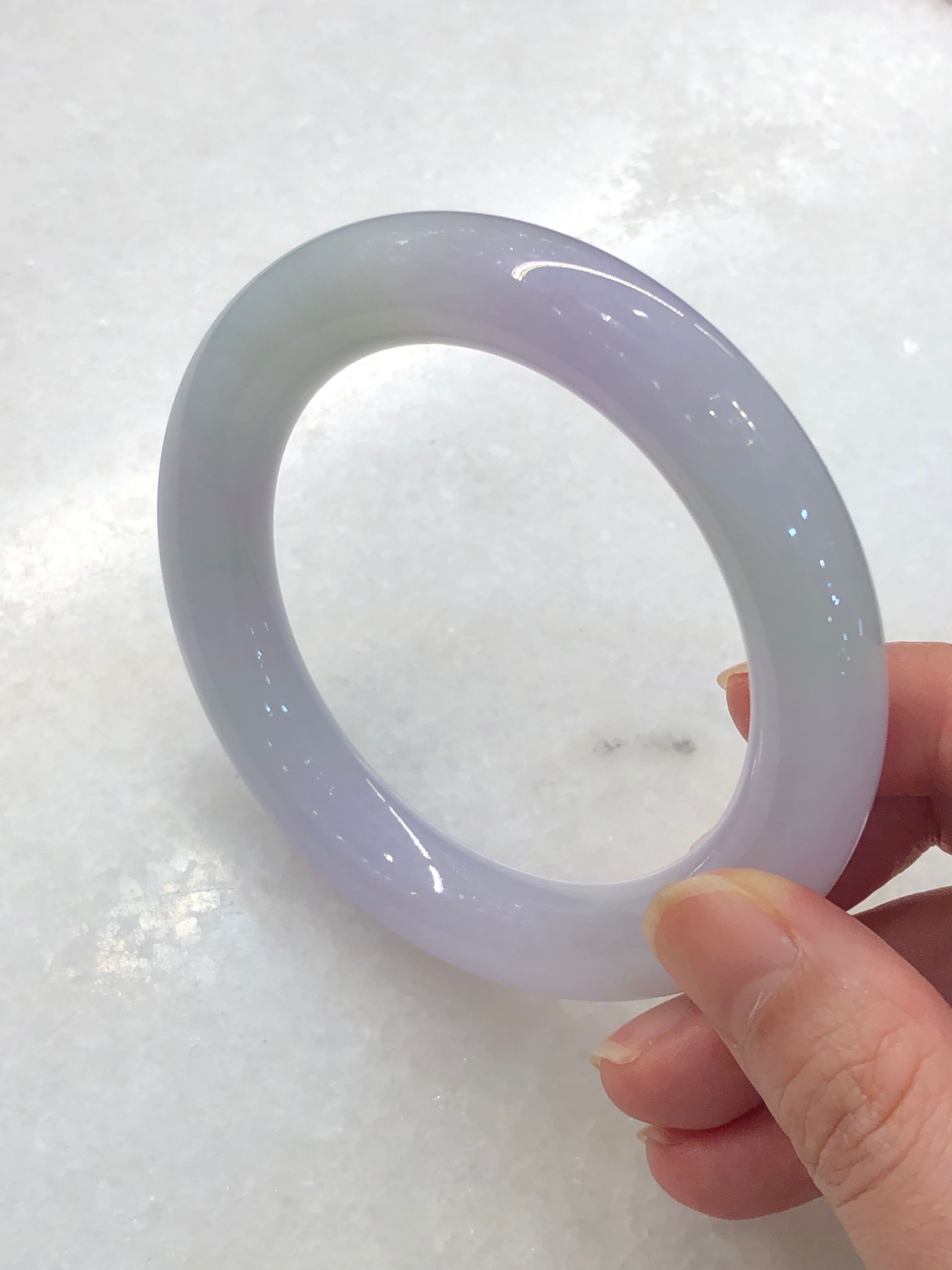 Lavender-Green Jadeite Bangle