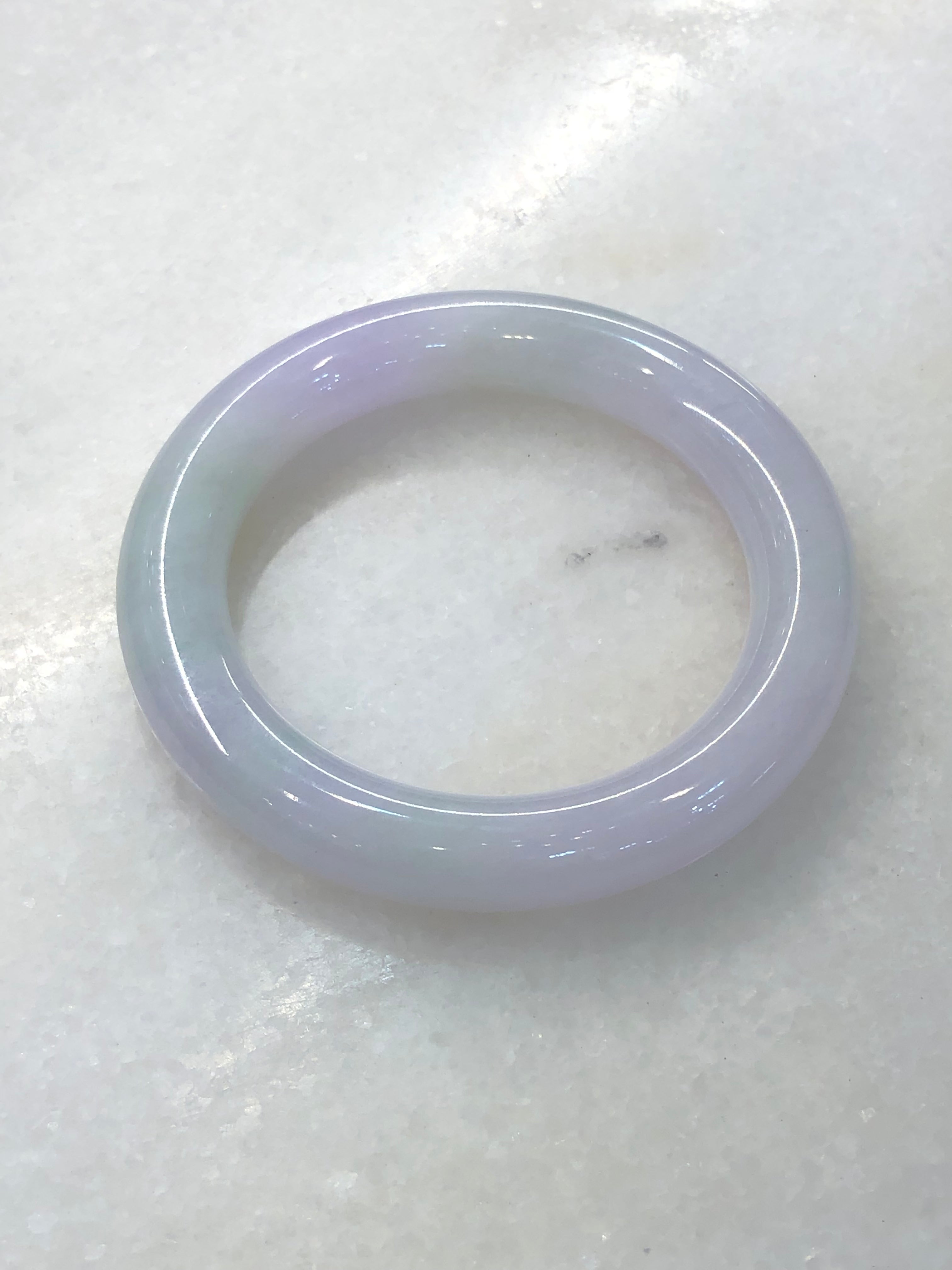 Lavender-Green Jadeite Bangle