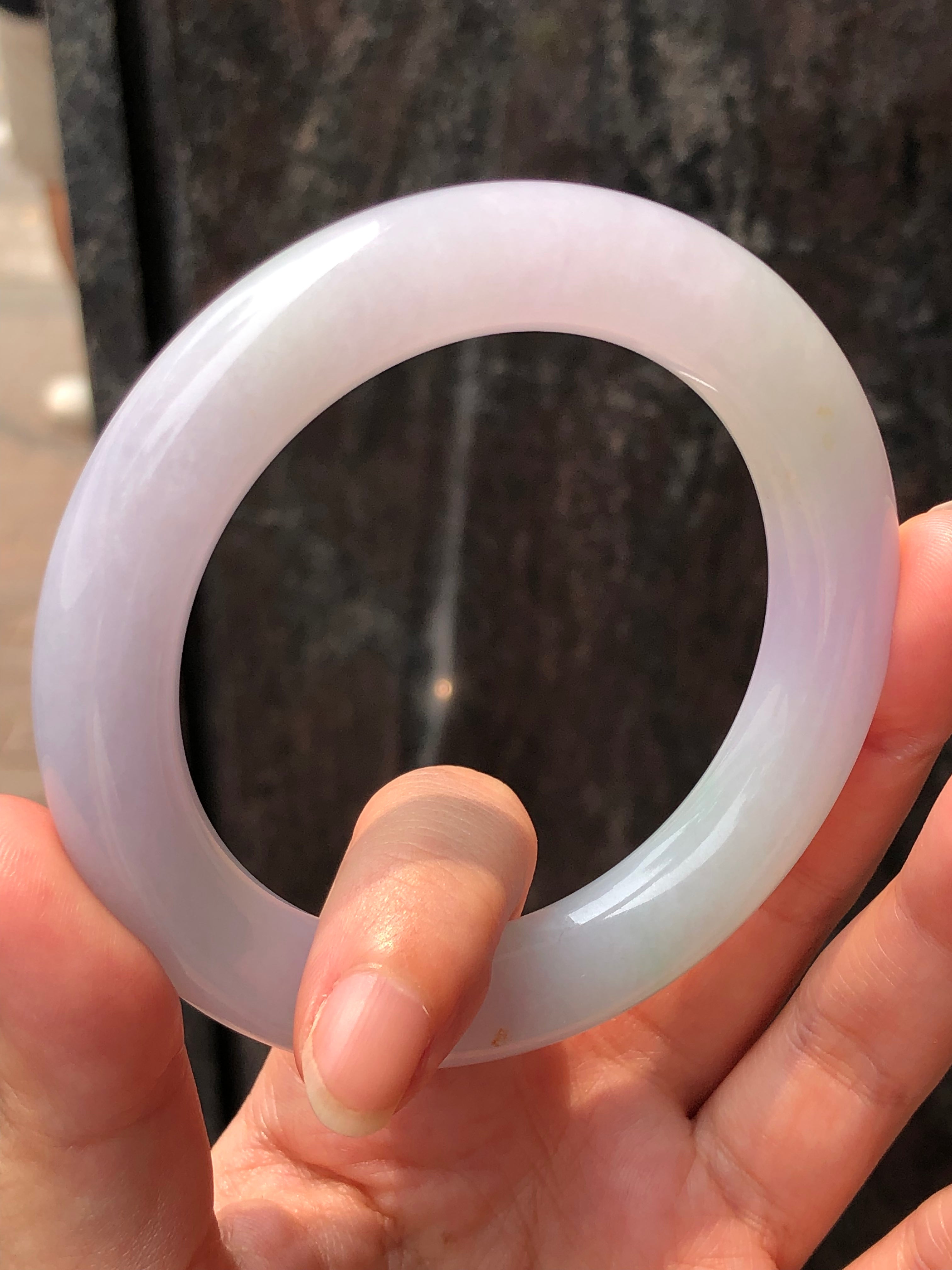 Lavender-Green Jadeite Bangle