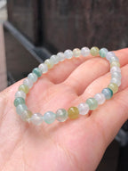 Icy Pastel Colours Jade Beads Bracelet