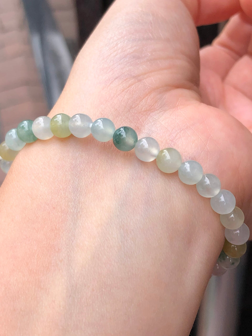 Icy Pastel Colours Jade Beads Bracelet