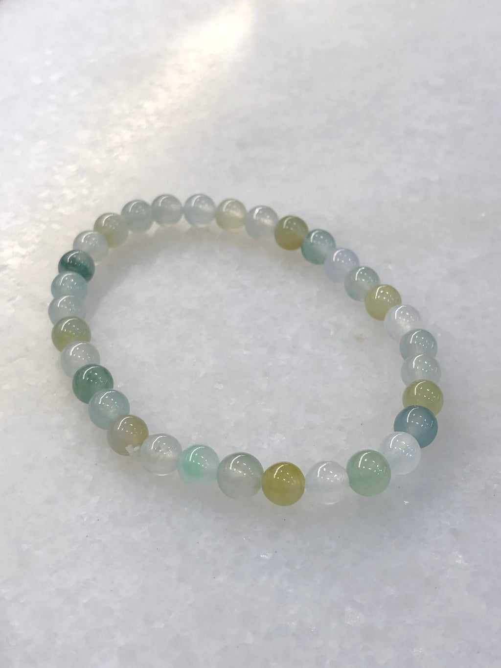Icy Pastel Colours Jade Beads Bracelet