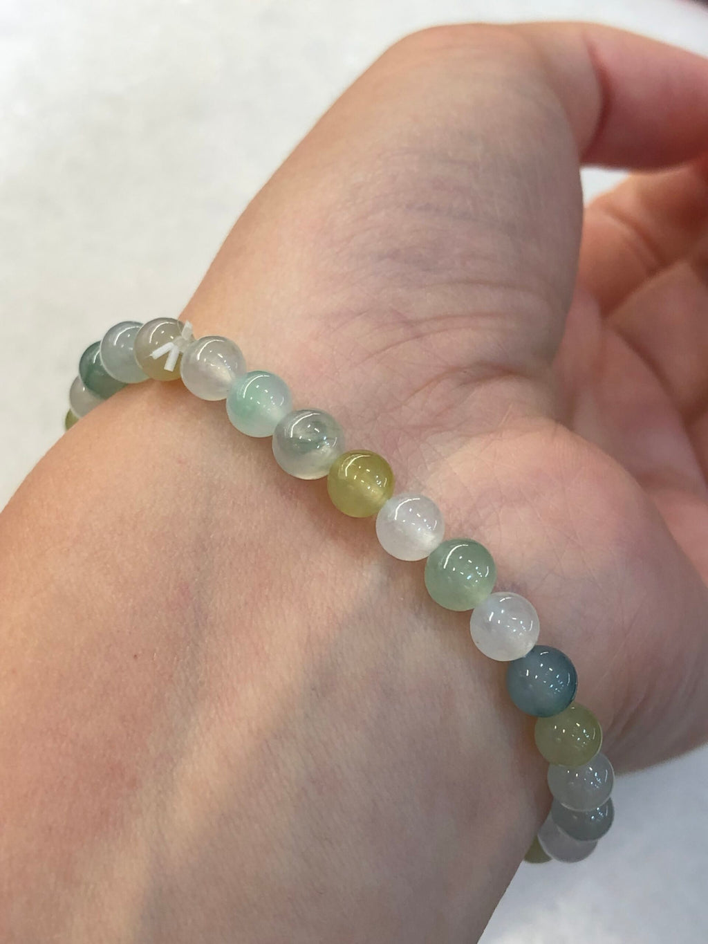 Icy Pastel Colours Jade Beads Bracelet