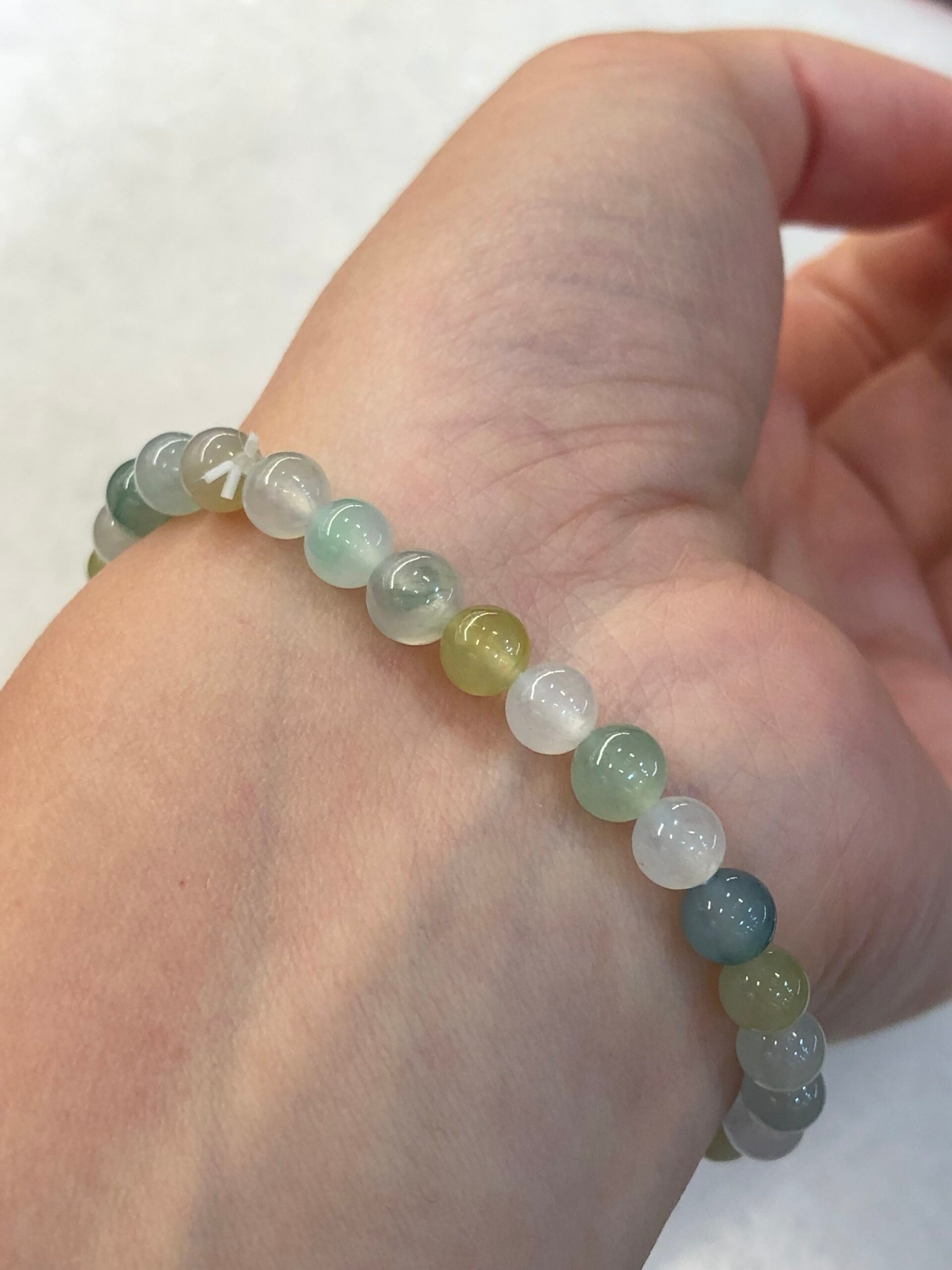 Icy Pastel Colours Jade Beads Bracelet