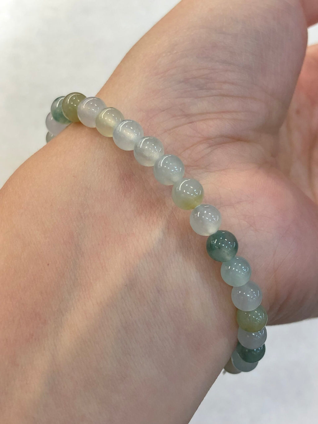 Icy Pastel Colours Jade Beads Bracelet