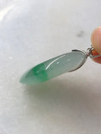 Icy Green Jade Safety Coin Pendant
