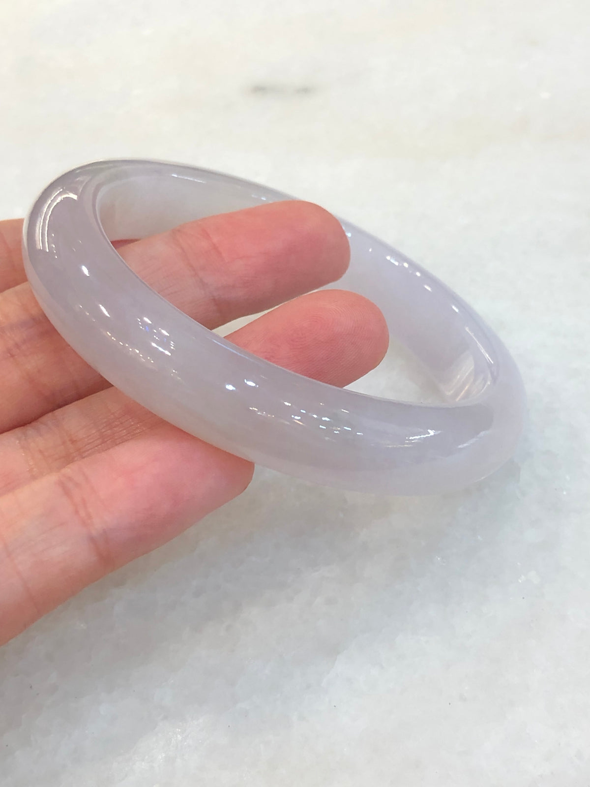 Natural Type A Icy Lavender Jadeite Bangle ClassicJade
