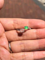 Green and Icy Jade Cabochons Ring