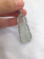 Icy Jade Guan Yin Pendant