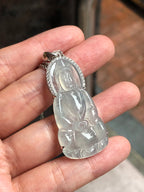 Icy Jade Guan Yin Pendant