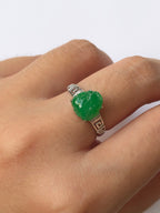 Green Jade Pixiu Ring