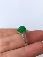 Green Jade Pixiu Ring
