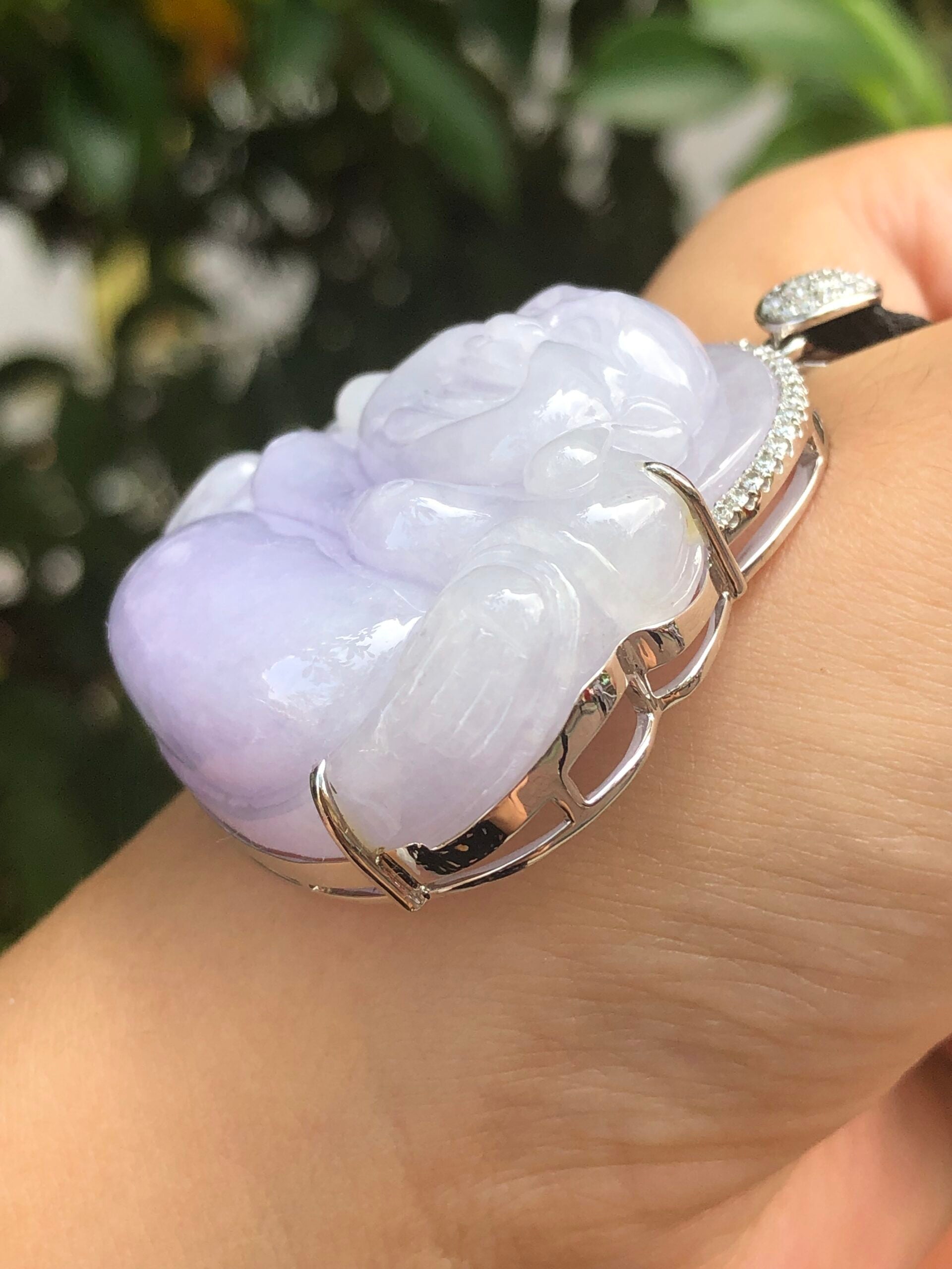 Lavender Jade Buddha