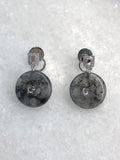 Icy Wuji Black Jadeite Earrings