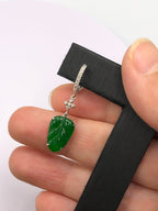 Green Jade Leaves Earrings