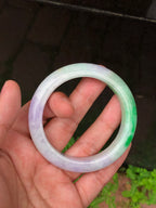 Lavender-Green Jadeite Bangle
