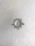 Icy Jadeite Cabochon Ring
