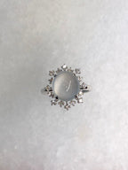 Icy Jadeite Cabochon Ring
