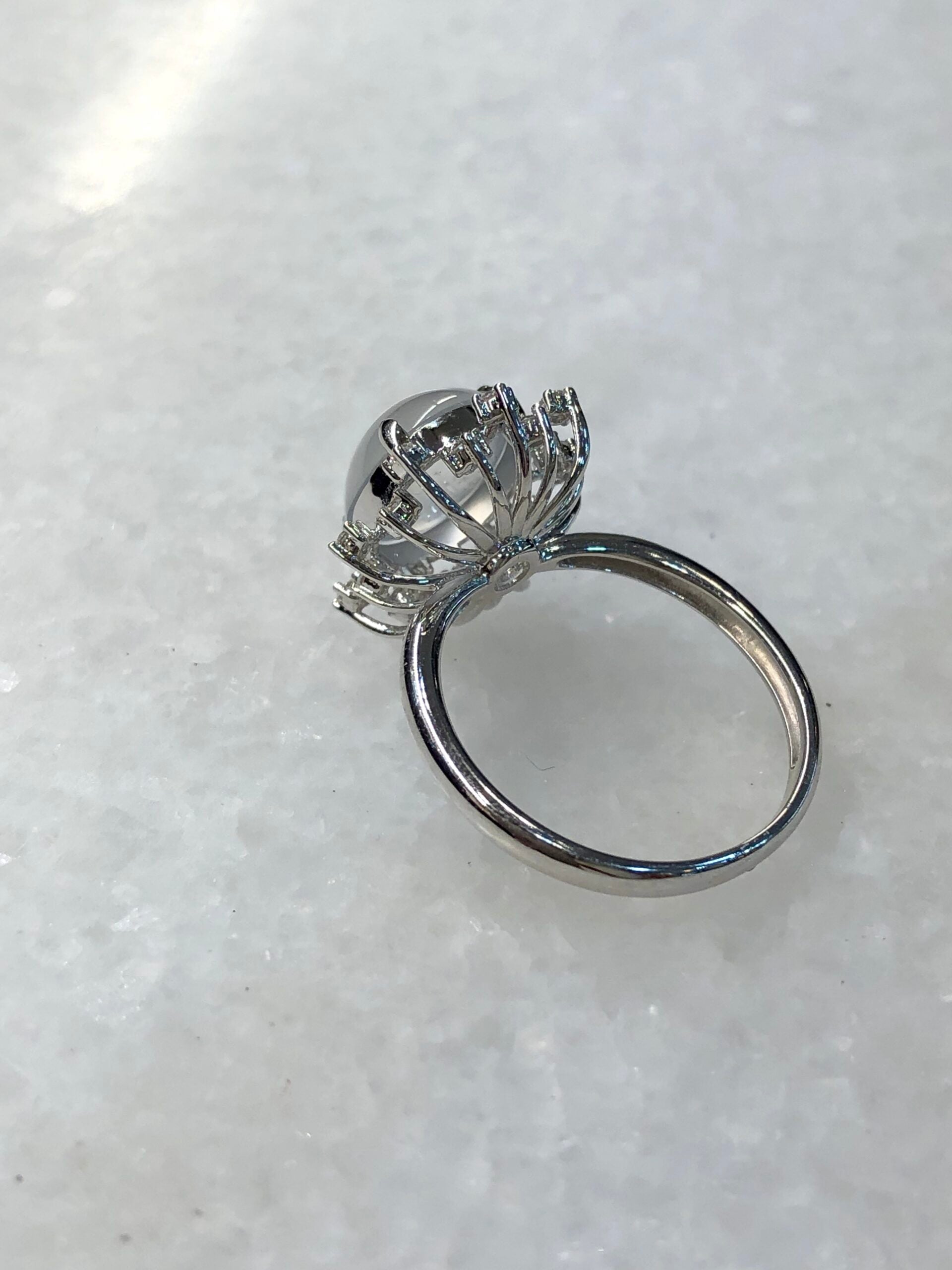 Icy Jadeite Cabochon Ring