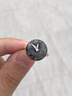 Icy Wuji Black Jadeite Ring