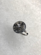 Icy Wuji Black Jadeite Ring