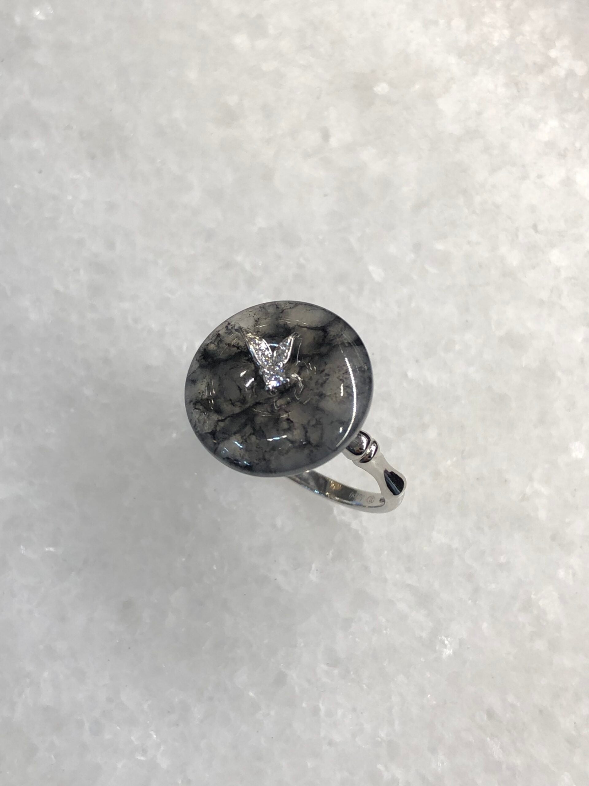 Icy Wuji Black Jadeite Ring