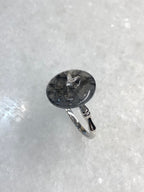 Icy Wuji Black Jadeite Ring